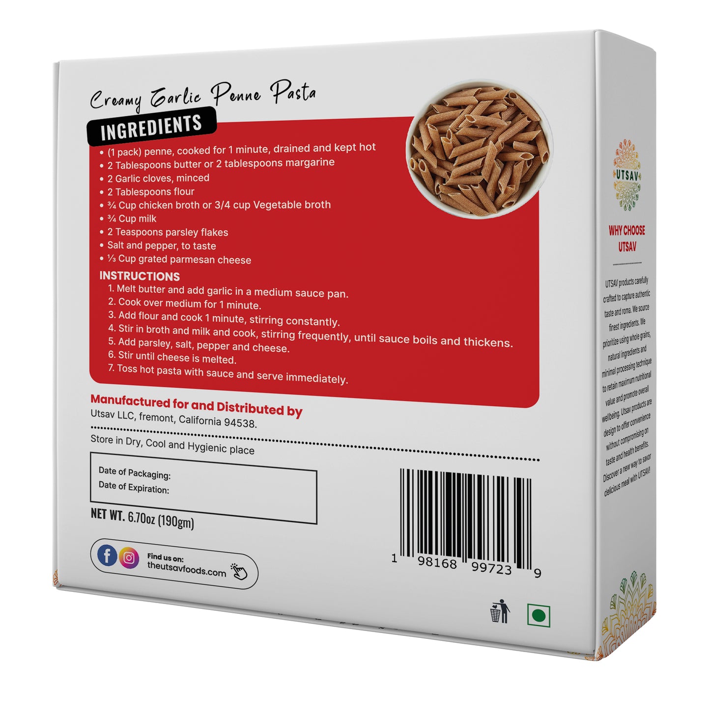 Multi-millet Penne Pasta